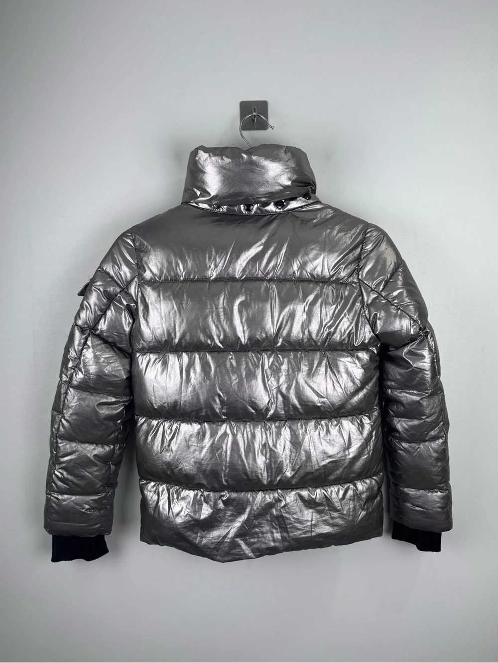SAM.‎ New York Metallic Gunmetal Puffer Jacket Girl's Size 10